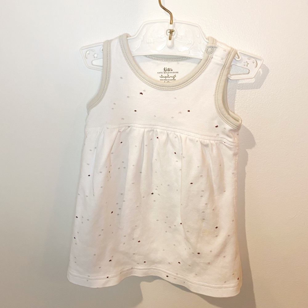 White dress with black & gray stars